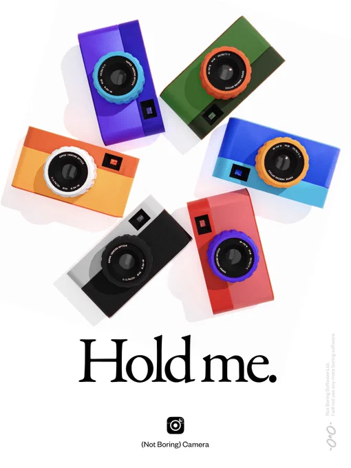 (Not Boring) Camera "Hold me" poster, 2025