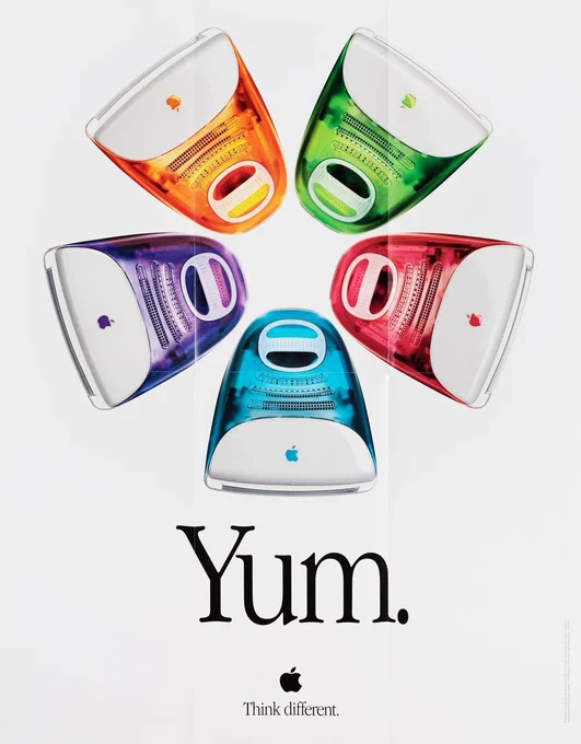 Apple iMac "Yum" poster, 1999