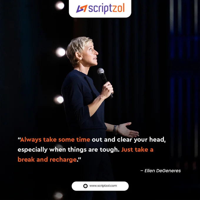 💡 “Just take a break and recharge.” – Ellen DeGeneres

In a world that never stops, it's okay to pause. 🌿

At Scriptzol, we believe in powering through — but also in powering down when needed.

#MentalHealthMatters #Scriptzol #Inspiration #MotivationMonday #WorkLifeBalance #RechargeYourMind