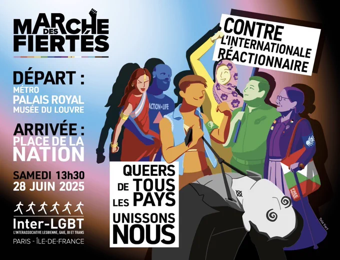 Affiche de la marche des fiertés 2025 de Paris