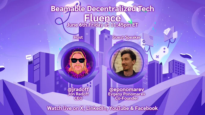 Join @eponomarev live 🔴 right now on the Decentralized Tech livestream at the Building the Metaverse channel, hosted by @jradoff, founder of @Beamable — talking about building decentralized, serverless apps without relying on the cloud 👇