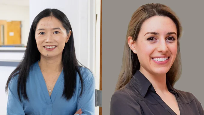 From left: Xiaoting Jia and Christina DiMarino