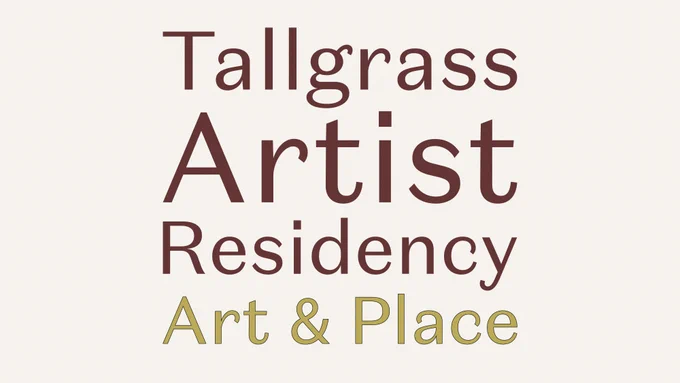 Logo of the Tallgrass Artist Residency with the words 'Art & Place' beneath the main title.