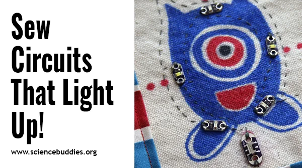 Wearable stem patch example in red, white, and blue