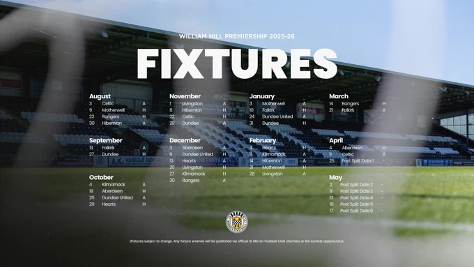 Our 2025/26 William Hill Premiership fixtures.