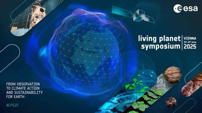 Living Planet Promotional Image showing the earth and various satellites and plants