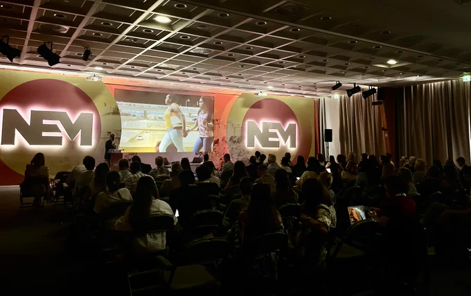 SyncWords ultra-low latency automated captions, real-time GenAI-powered subtitles, and voice translations for 24/7 live channels (linear TV, broadcaster, OTT platform, FAST channel, live event - SyncWords fits it all) at NEM Dubrovnik