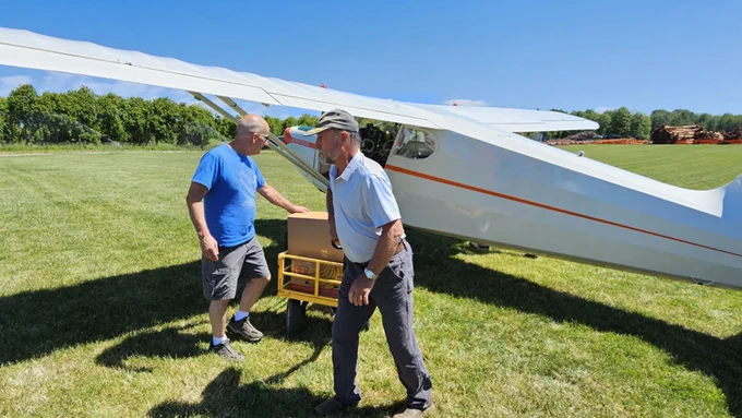 Operation Thunder Run, in Washington, flew food to rural food banks, simulating their volunteer efforts after a disaster.