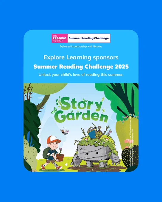 Explore learning is a proud sponsor of The Summer Reading Challenge 2025.