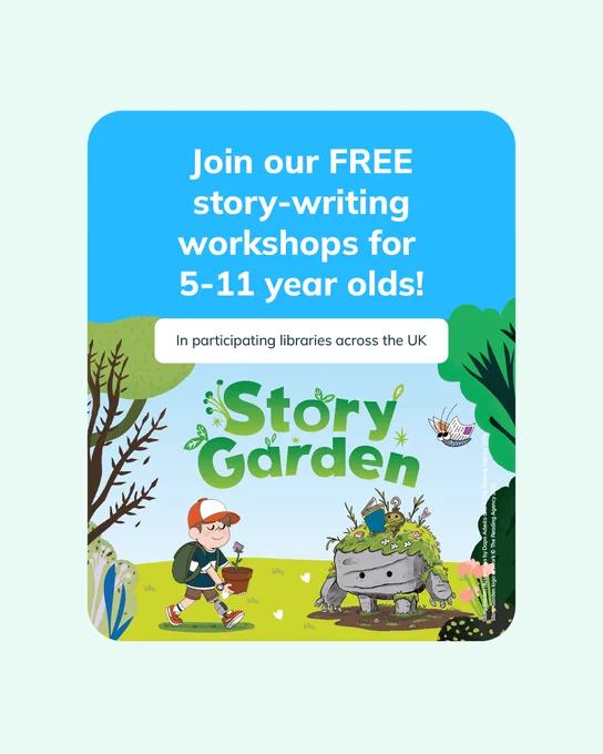 Join our free story writing workshops for 5-11 year olds in participating libraries across the UK.