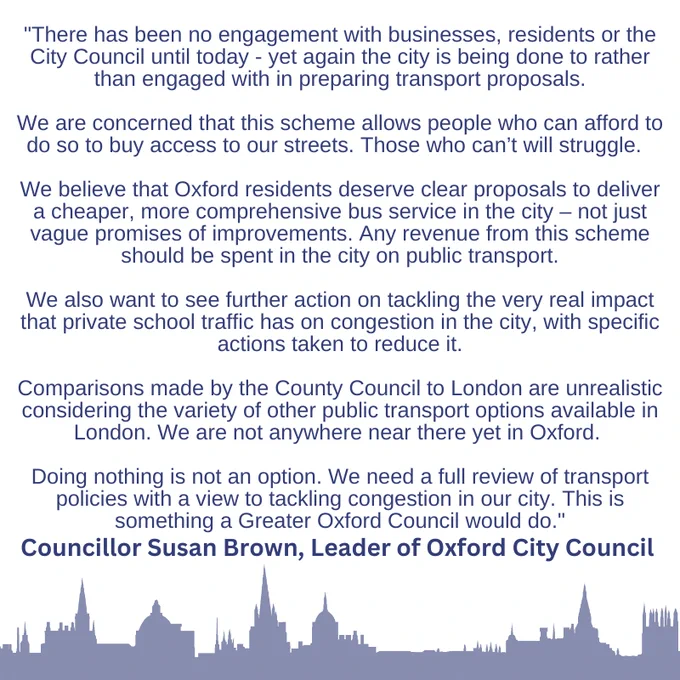 Read full statement at www.oxford.gov.uk