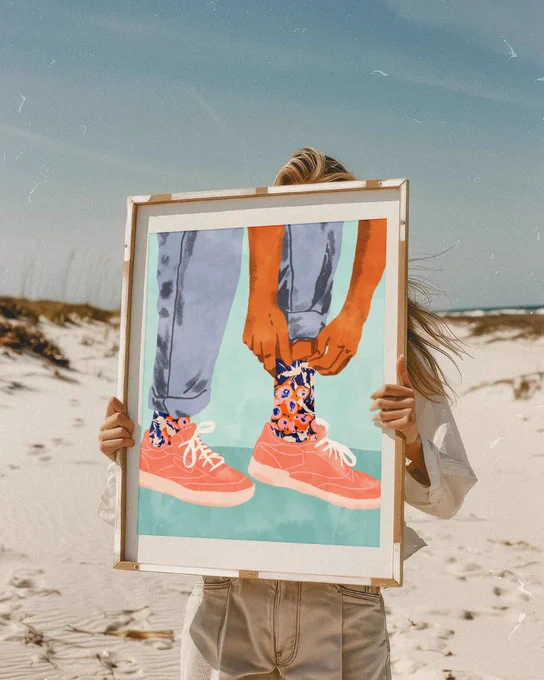 Pulling up good vibes, one funky sock at a time 🧦✨
Bright, bold, and unapologetically fun — this print is a little reminder that the magic is in the details.


https://83oranges.com/.../pull-up-those-pretty-socks-art.../


#BeMoreYouLessOrdinary
👇🏼 Get FREE global shipping with 2  art prints!
83 Oranges by Uma Gokhale


#ArtPrint #homedecor
