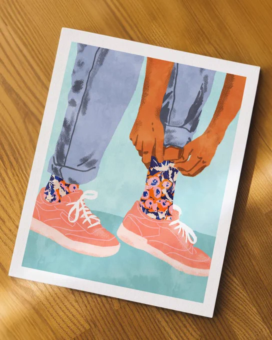 Pulling up good vibes, one funky sock at a time 🧦✨
Bright, bold, and unapologetically fun — this print is a little reminder that the magic is in the details.


https://83oranges.com/.../pull-up-those-pretty-socks-art.../


#BeMoreYouLessOrdinary
👇🏼 Get FREE global shipping with 2  art prints!
83 Oranges by Uma Gokhale

#ArtPrint #homedecor
