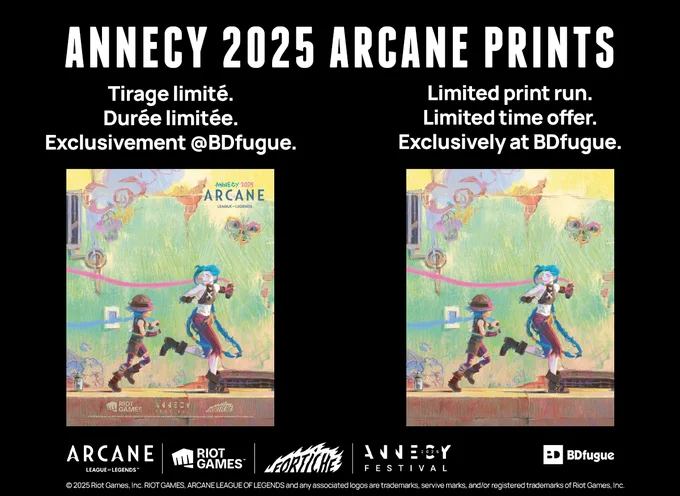Affiches exclusives Arcane pour BDfugue