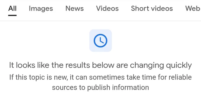 It looks like the results below are changing quickly
If this topic is new, it can sometimes take time for reliable sources to publish information