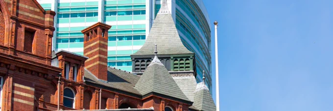 cruciform building skyline at UCLH