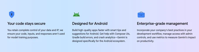 Gemini in Android Studio for businesses