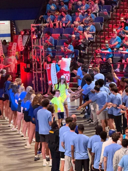 Tyce participating in the Parade of Athletes 