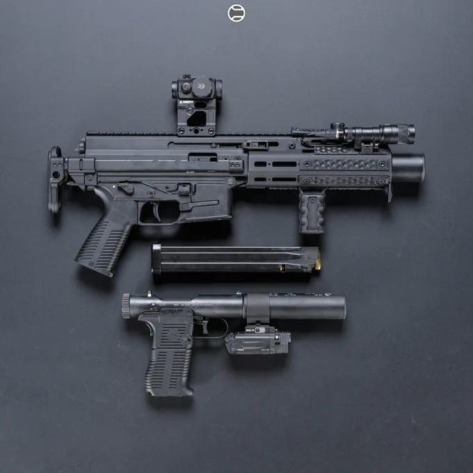 RailScales QTR Stop, RSB/M M-LOK VFG, 1-Slot & 1.5-Slot Honeycomb Black FR4 G10 Solo's, 3-Slot Honeycomb Black FR4 G10 RailScales, Hardtop Mount for Scout Light Pro Lights, Ampule RDS Tool | B&T USA APC45-SD Gen 2 Pro SBR, Aimpoint USA Micro T-2 Red Dot on Unity Tactical FAST Micro Mount, Surefire M340V-Pro Scout Light Pro IR Light w/ Surefire SR-07 Switch, B&T Parts BT-20394 PDW Stock for APC9/40/45, B&T USA Station Six 9mm w/ B&T Parts BT-212086 Rail, Steiner Optics DBAL-PL IR Pistol Light/Laser.