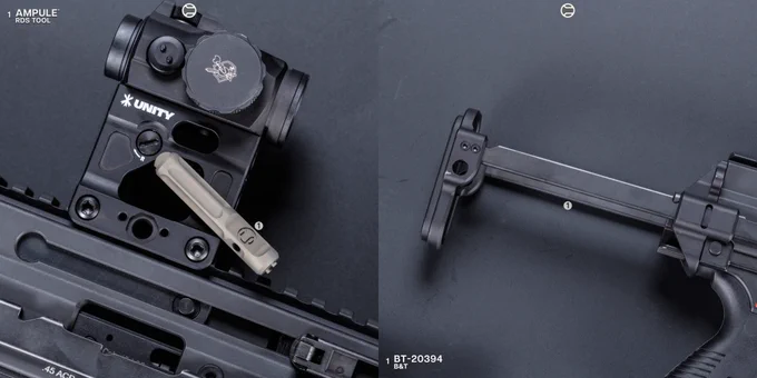 RailScales QTR Stop, RSB/M M-LOK VFG, 1-Slot & 1.5-Slot Honeycomb Black FR4 G10 Solo's, 3-Slot Honeycomb Black FR4 G10 RailScales, Hardtop Mount for Scout Light Pro Lights, Ampule RDS Tool | B&T USA APC45-SD Gen 2 Pro SBR, Aimpoint USA Micro T-2 Red Dot on Unity Tactical FAST Micro Mount, Surefire M340V-Pro Scout Light Pro IR Light w/ Surefire SR-07 Switch, B&T Parts BT-20394 PDW Stock for APC9/40/45, B&T USA Station Six 9mm w/ B&T Parts BT-212086 Rail, Steiner Optics DBAL-PL IR Pistol Light/Laser.