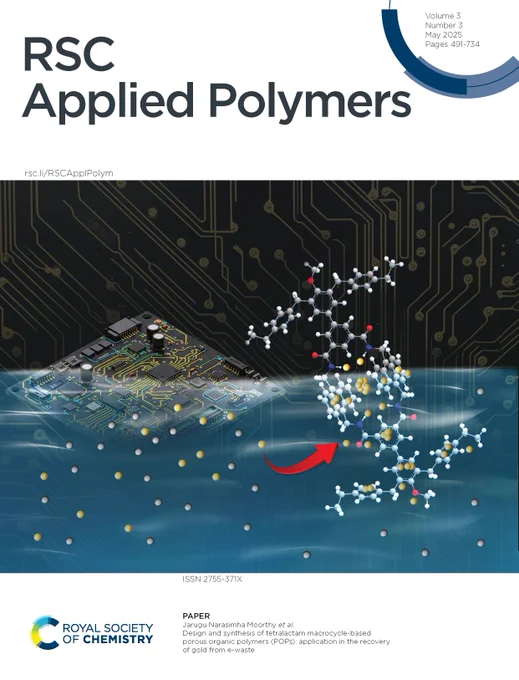 Image depicts a motherboard type device on a black and gold background partially submerged under water, next to a complex chemical structure