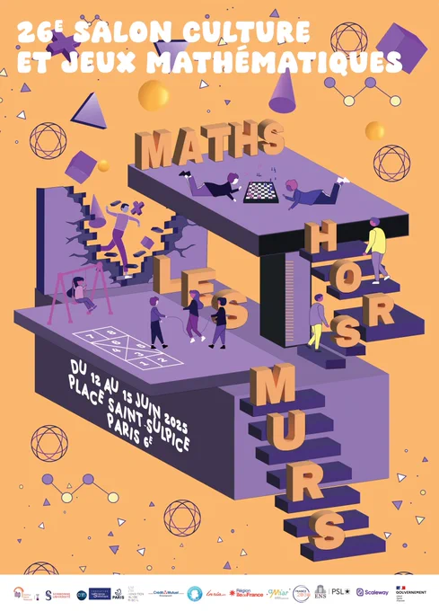 Affiche de l'évènement sur la thématique "Maths hors les murs".
