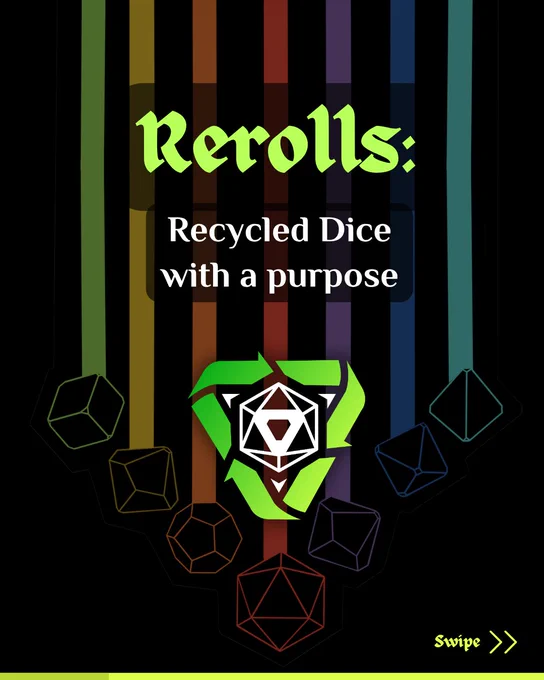 Die Hard Dice is announcing two new charities to benefit from their recycled dice collection, or rerolls! This quarter, they will be supporting the Marsha P. Johnson Institute and the Trevor Project for LGBTQ  pride.