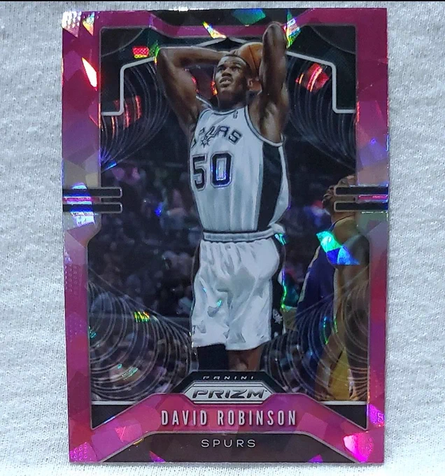 $2.59 & free ship! 2019-20 Panini Prizm Pink Ice Prizm #9 David Robinson San Antonio Spurs thriftx3 