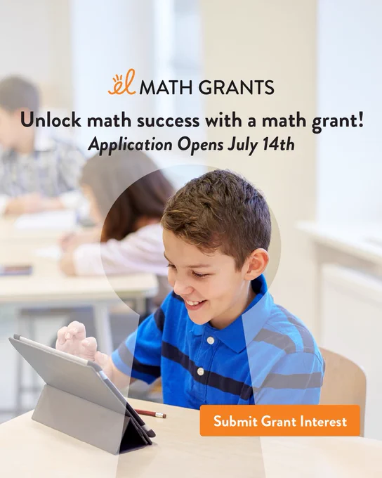 Unlock math success with a math grant!
Application opens July 14th
submit grant interest