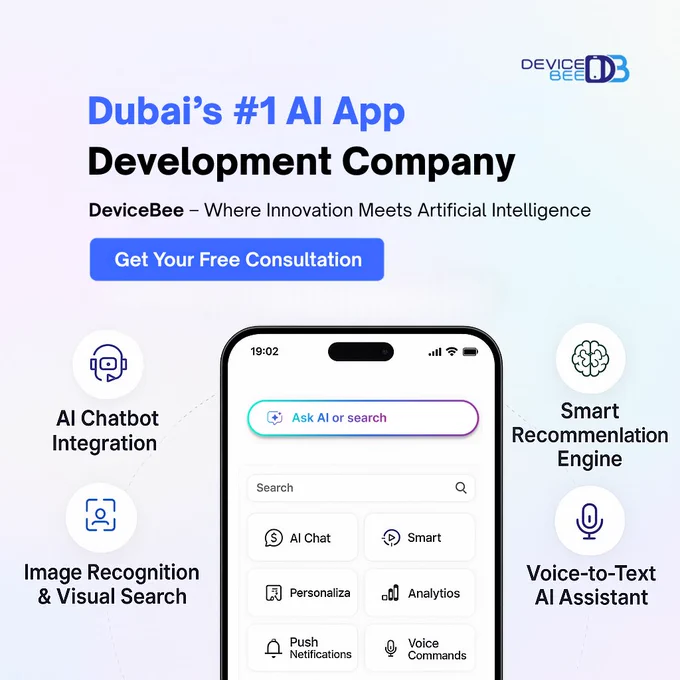 DeviceBee – Trusted Leader in Mobile App Development Dubai
DeviceBee is a top-rated mobile app development company in Dubai, trusted by startups, enterprises, and government entities for building innovative digital solutions. We specialize in iOS, Android, hybrid, cross-platform, and native applications—empowered by the latest in AI development in Dubai and cutting-edge technology.

As one of the most experienced app developers in Dubai, our expert team crafts tailored mobile apps that drive real business impact. Whether you need a scalable on-demand platform, a smart AI-powered application, or a custom mobile solution, DeviceBee transforms your vision into a fully functional and user-friendly product.

With a proven track record in mobile app development Dubai, we offer a full spectrum of services—from UI/UX design and app prototyping to full-stack development and post-launch support—helping businesses thrive in the digital era.

 Visit: www.devicebee.com