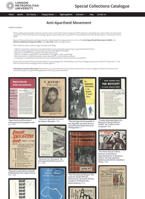 Scan of gallery showing 12 pamphlets