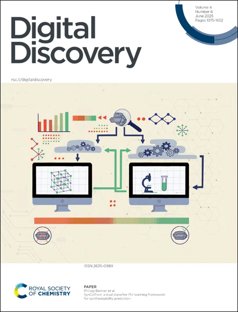 The inside front cover of Digital Discovery issue 6. An illustrated flow diagram showing the concepts in the paper