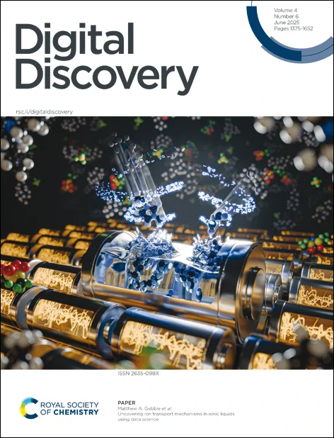 The front cover of Digital Discovery issue 6. Ionic liquids and data enter batteries