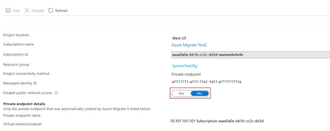 Screenshot that shows how to change the network access mode