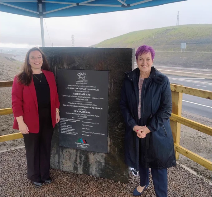 Pictured with Merthyr Tydfil and Rhymney MS Dawn Bowden.