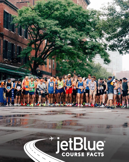 Participants of the 2024 Boston 10K at the starting line