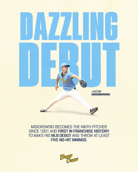 9th pitcher since 1901 and first in franchise history to make his MLB debut and throw at least five no-hit innings.