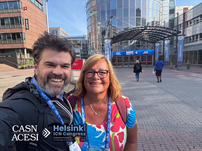 CASN's Executive Director, Jean Daniel Jacob and CASN Board Member, Dr. Erna Snelgrove-Clarke at #ICN2025.
Le directeur général de l'ACÉSI, Jean Daniel Jacob et la membre du conseil d'administration de l'ACÉSI, la Dre Erna Snelgrove-Clarke à #ICN2025.