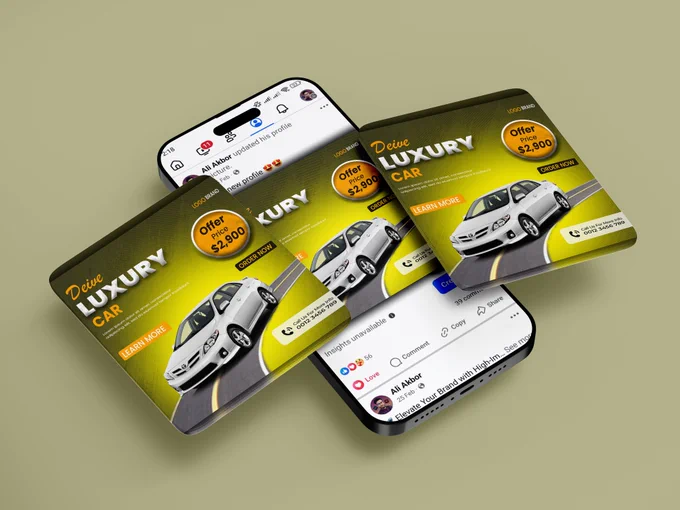 🚘 Revolutionize Your Auto Brand with Premium Visuals! 🚘
Design by: Graph Max | Powering the Automotive Edge
When performance meets presentation, your brand drives ahead. At Graph Max, we craft bold, sleek, and visually striking Car Social Media Post Designs tailored for today’s high-octane automotive world.
⚙️ From luxury car launches to rugged off-road beasts...
📈 From dealership promos to electric vehicle campaigns...
Our designs steer attention, fuel engagement, and leave lasting impressions in every scroll.
🔥 Why the auto industry trusts Graph Max:
✅ Dynamic angles & powerful color schemes
✅ Eye-catching typography & polished layout
✅ Optimized for Facebook reach & reactions
📲 Your next viral post is one design away.
Drive engagement. Accelerate sales. Build your brand with Graph Max today!
#GraphMaxDesign #CarSocialMediaPost #AutoBranding #CarIndustryMarketing #FacebookAdDesign #VehicleVisuals #DriveYourBrand #CarPostDesign #LuxuryAutoDesign #AutomotiveMarketing #DesignThatDr