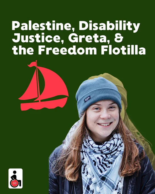 Palestine, Disability Justice, Greta, & the Freedom Flotilla  

A picture of Greta Thunberg