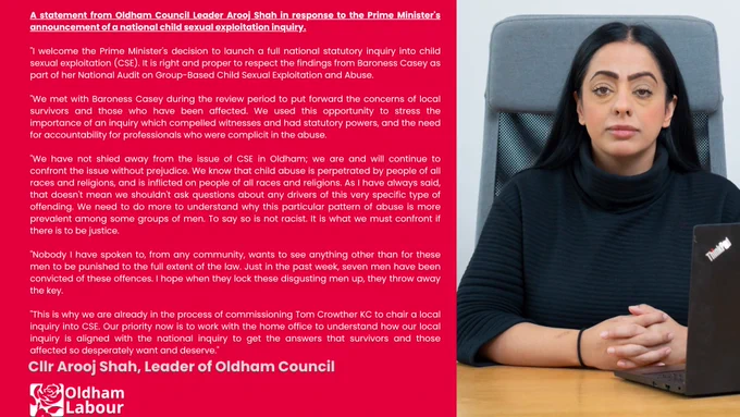 I welcome the Prime Minister's decision to launch a full national statutory inquiry into child sexual exploitation (CSE). It is right and proper to respect the findings from Baroness Casey as part of her National Audit on Group-Based Child Sexual Exploitation and Abuse.