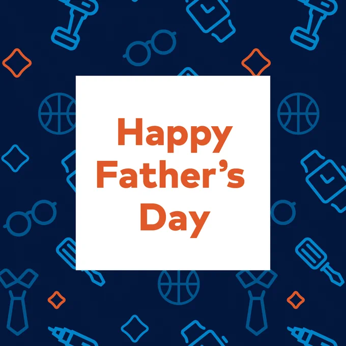 Happy Father's Day text with bowties