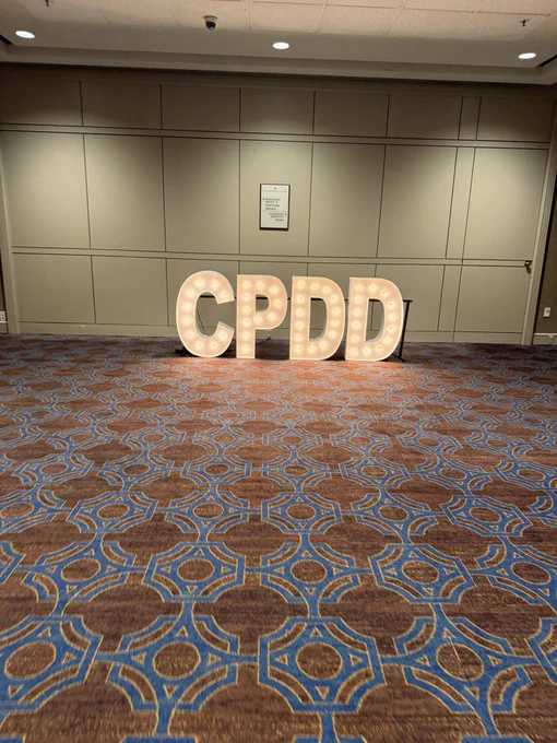 CPDD lighted sign at the annual meeting