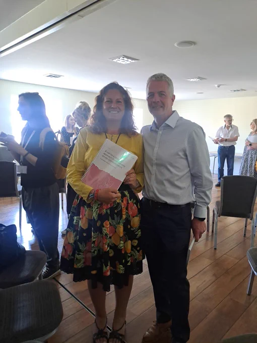 Photo of Elisa and co-chair of commission