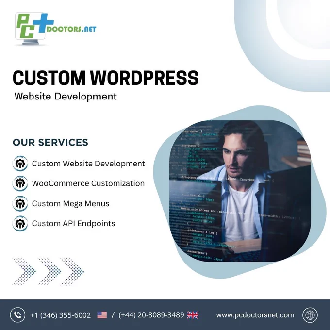 PC Doctors NET specializes in custom WordPress development, creating high-performance, SEO-optimized, and mobile-first websites that drive engagement, conversions, and scalability. Unlike template-based solutions, our custom WordPress sites deliver tailored branding, lightning-fast load speeds, enterprise security, and seamless API integrations—ensuring businesses maximize their online presence. Visit pcdoctorsnet.com or call  1 (346) 355-6002 for expert WordPress development solutions.