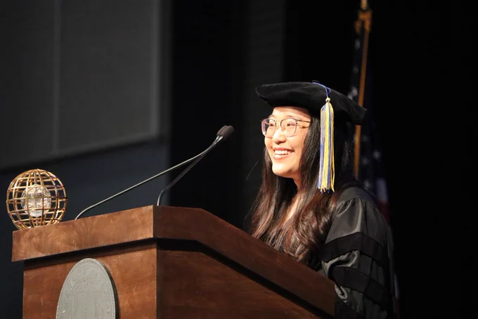 UCI student speaker Doreen Hii