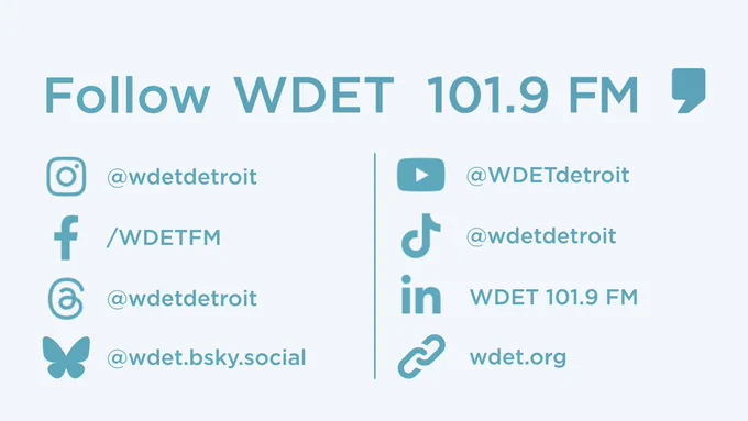 Follow at WDET Detroit on social media