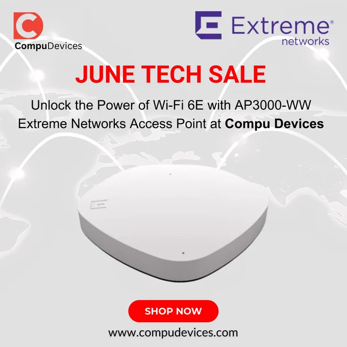 AP3000-WW Extreme Networks 802.11ax Dual Band 2.4GHz Wi-Fi 6E Indoor Wireless Access Point
https://tinyurl.com/mrm4h68u
