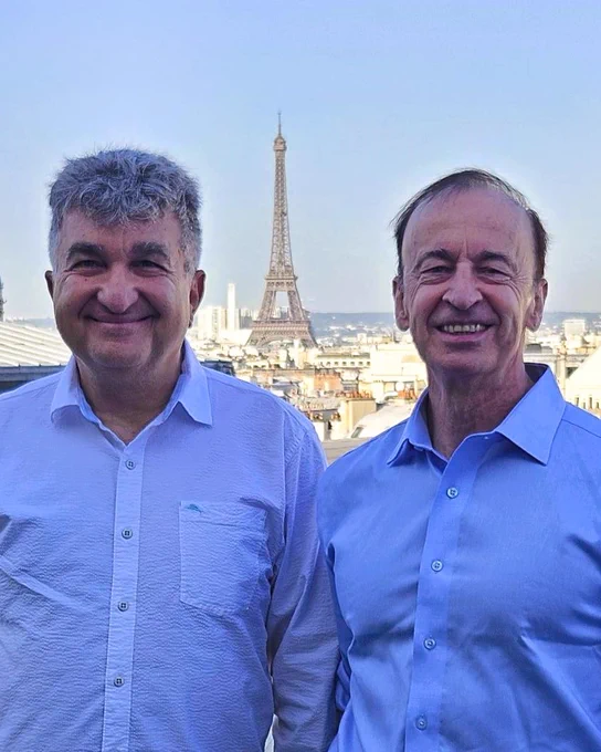 A photo Docugami CEO Jean Paoli and CFO Advisor Eric Amblard at the news conference in Paris, June 17, 2025, announcing the company's newest international subsidiary, Docugami Europe, based in France. 