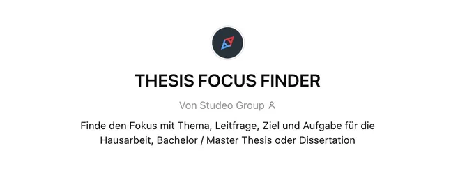 Der Thesis Focus Finder